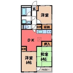 東武宇都宮駅 徒歩6分 3階の物件間取画像